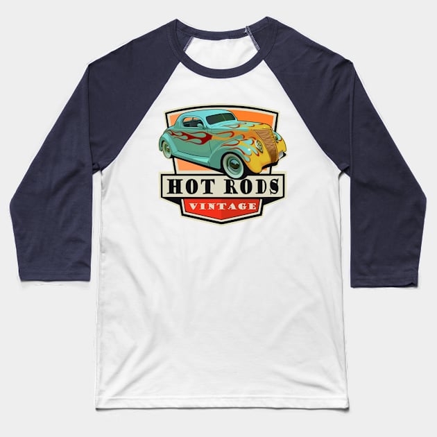 Hot Rod Baseball T-Shirt by Akira31